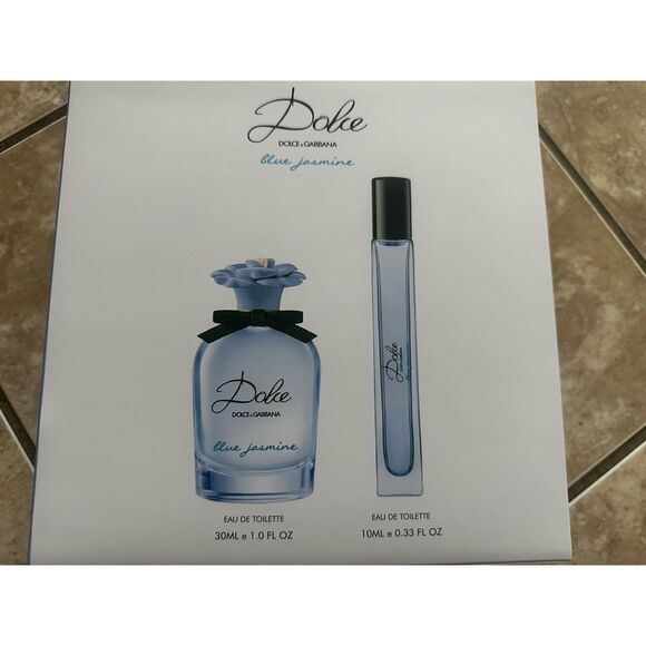NIB Dolce & Gabbana Blue Jasmine EDP  Perfume Gift Set 1 Oz + Travel Size - Picture 1 of 5